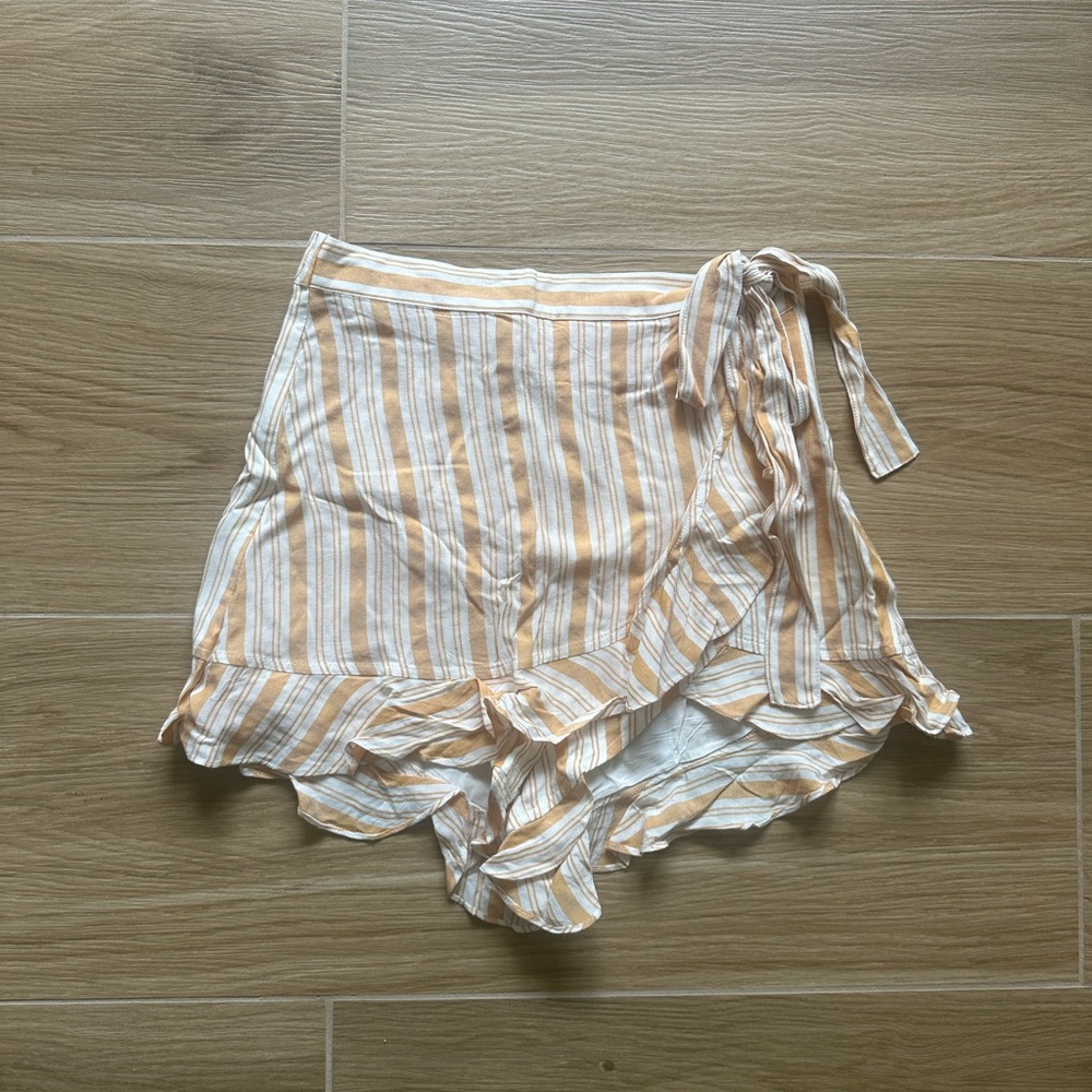 Yellow and White Striped Skort